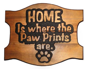 Router Carved Dog Paw Print Sign | FixinitCountry 