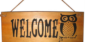 Router Carved Welcome Owl Sign | FixinitCountry 